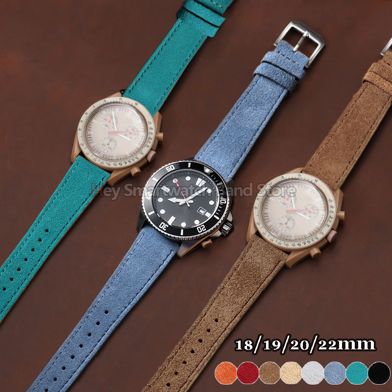 Suede Strap Watch - Correa de Cuero Vintage de 18/19/20/22mm
