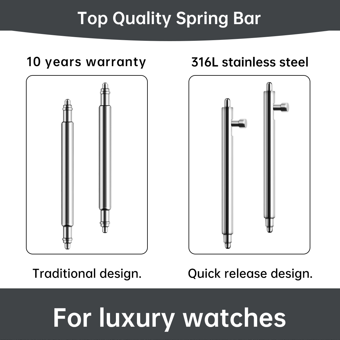 Maikes 316L Acero inoxidable R - Curved Spring Bar reseña y precio
