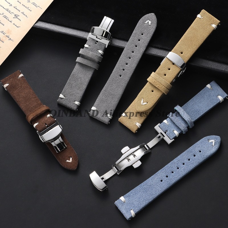 Correa de reloj de cuero de ga - Suede Strap Watch reseña y precio