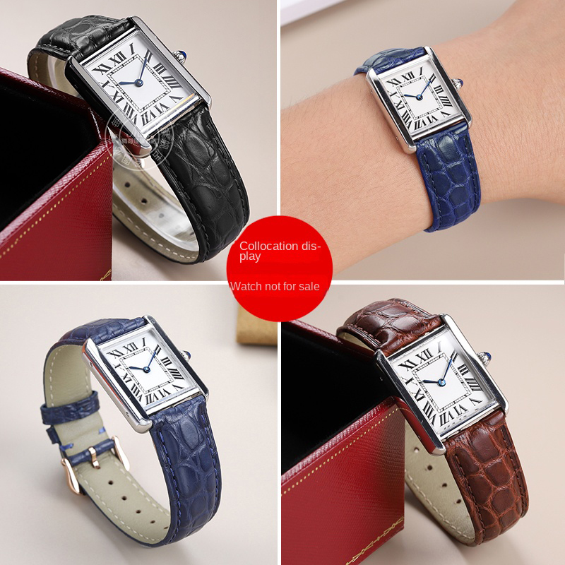 Correa de piel de cocodrilo au - Cartier Watch Tank reseña y precio